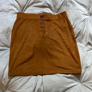 Suede High Waisted Skirt